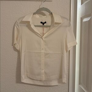 Quince Ivory Button-Up Blouse